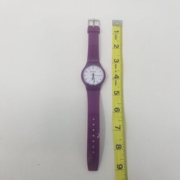 Prestige Medical Water Resistant Military Time Nursing Scrub Purple Band Watch - Picture 5 of 9